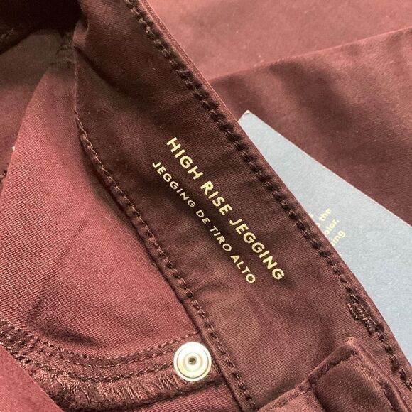 Burgundy skinny jeans 00 long.  Smooths & sculpts jegging - Picture 9 of 9